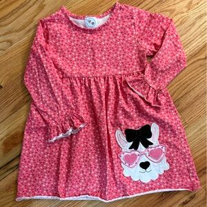 Knit Llama Valentines dress 5t